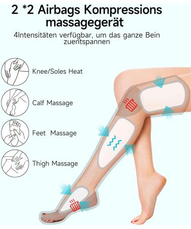 Alloy Air Compression Leg Massage Device - 6 Modes & 3 Intensities for Improved Circulation Muscle Fatigue Relief & Edema Reduction - Buy Online on GoSupps.com