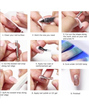 Self Adhesive Silk Nail Wrap Set - 4 Rolls, Easy Trim, Repair Bandage Tape for Nail Design - Buy Online on GoSupps.com