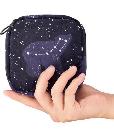 Ursa Minor Little Bear Constellation Bandage Storage Bag - Portable Menstrual Cup Bag with Zipper for Women & Girls - Buy Online on GoSupps.com