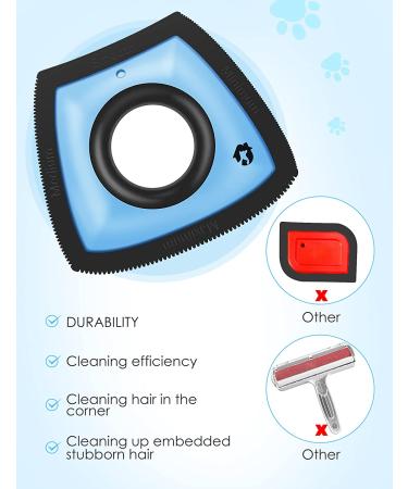 Gobeigo Pet Hair Remover for Couch/Car Detailing - Mini Dog & Cat Fur Removal Brush in Blue - Ideal for Auto Detailers & House Cleaners - Works on Fabric, Furniture, Couches, and Carpets - Buy Online on GoSupps.com