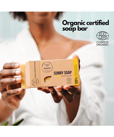 Organic Turmeric and Lemongrass Soap Bar - Natural Face and Body Cleanser for Men and Women - Vegan, Cruelty-Free, Handmade - 3.88 oz - Buy Online on GoSupps.com