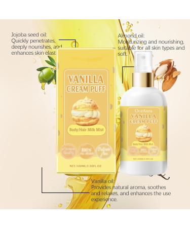 Vanilla Cream Puff Body Milk Mist Vanilla Body Spray (1pcs) - Buy Online on GoSupps.com