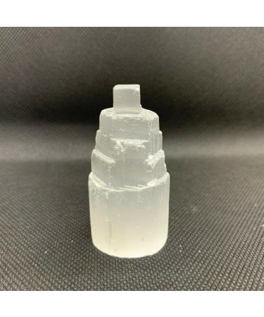 2.4" Mini Natural Selenite Tower Crystal Skyscraper Handmade Cleansing