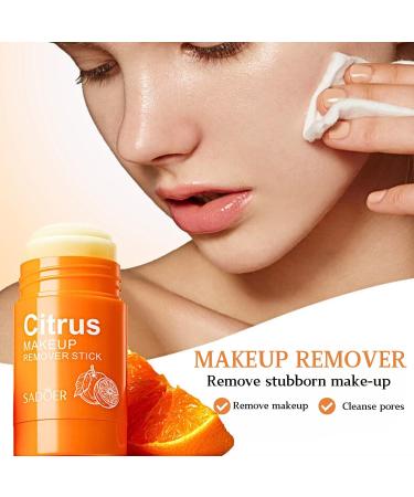 Citrus Solid Make Up Remover Stick Gentle Deep Cleansing Balm Makeup Remover Moisturising & Nourising Soothing Travel Waterless Facial Cleanser for All Skin Types Clean and Clear Face Wash Vegan - Buy Online on GoSupps.com