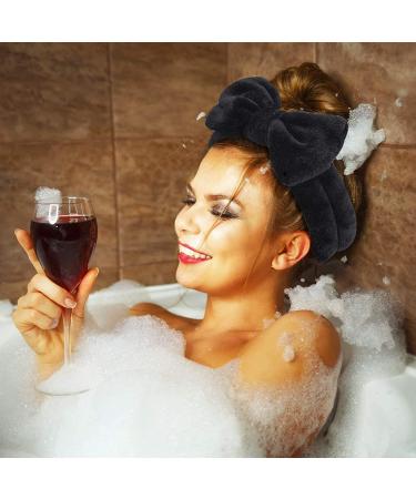 Araluky Bow Hair Band 3 Pack - Soft Microfiber Spa Headband for Women & Girls - White, Black, Gray - Buy Online on GoSupps.com