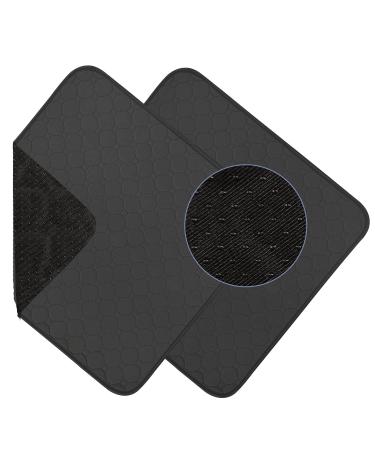 NewBeau 2 Pack Waterproof Chair Pads for Incontinence, Washable Seat Protector Pads, Four Layers Chair Cover Protector, Reusable Under Pads Protection for Adult, Children 22"X21" (Black)
