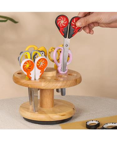 Wooden Holder Shears Organizer Shear Holder Hairdressing Scissors Holders Professional Scissor Storage Organizer Perfect and Suitable Tool for Home and Salons - Buy Online on GoSupps.com