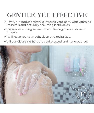 Cleo+Coco Cleanse Bar - Activated Charcoal Face and Body Soap, Zero Waste, Aluminum Free - Lavender Vanilla 5.5oz - Buy Online on GoSupps.com