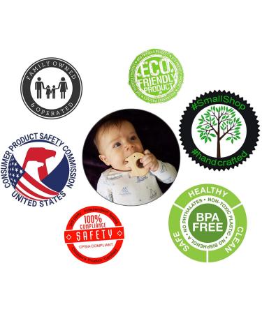 Handmade Wooden Baby Teether Toys & Rattles 4pk - Forest Animals Set | Fine Motor & Sensory Development Toy | Gender Neutral - Buy Online on GoSupps.com