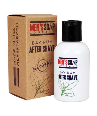 Aftershave for Men 4.0 oz After Shave Balm Made With Organic and Natural Vegan Plant Ingredients - Post Shave Lotion for Sensitive Skin Eliminates Razor Burns, Calms Irritation & Cools Skin, Bay Rum