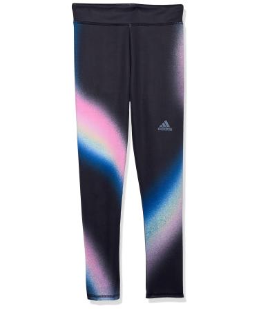 adidas Girls' Aeroready Performance Long Tights Medium Black With Multicolor