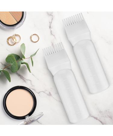COMNICO Root Comb Applicator Bottle 6oz - Squeeze Hair Dye Oil Applicator Brush - Portable Color Dispenser - White - Buy Online on GoSupps.com