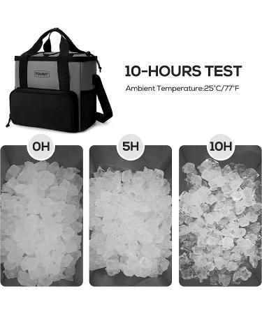 TOURIT 24-Can Insulated Soft Cooler Bag - Portable Lunch Cooler for Picnic, Beach, Work & Trip - Grey - Buy Online on GoSupps.com