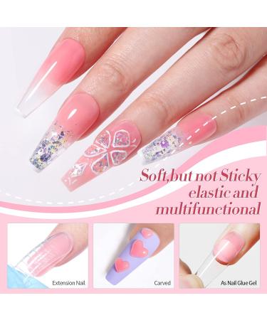 BORN PRETTY Non Stick Nail Gel - Pink Solid Builder Gel for Extensions & 3D Nail Art | UV/LED for DIY & Salon Use - Buy Online on GoSupps.com