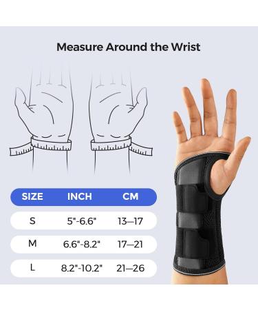 FREETOO S-Shaped Wrist Support Brace for Arthritis - Adjustable Carpal Tunnel Splint for Men and Women - Green (Medium, Left Hand) - Buy Online on GoSupps.com