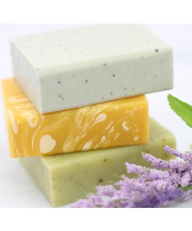 Organic Handmade Soap Set - by KEOMI NATURALS - 3 Full Size Bars - Comes Decoratively Boxed  Satin Bow & Floral Embellishment Gift Set 1