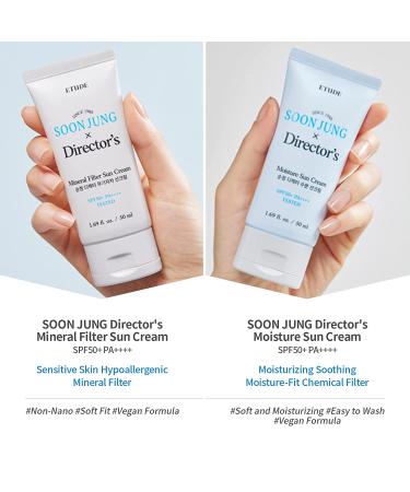 Etude Soonjung Director's Mineral Sunscreen 50ml - Non-nano Physical Sun Cream with Centella Asiatica Extract - Vegan K-Beauty Choice - Buy Online on GoSupps.com