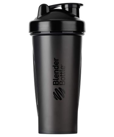 Blenderbottle Classic Shaker with blender ball ideal as protein Shaker protein shaker water bottle drinking bottle BPA free scaled up to 600 ml capacity 820 ml black 820 ml black