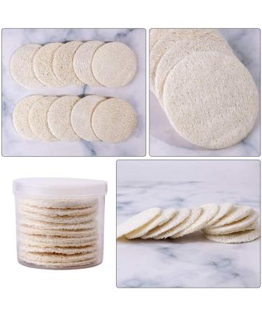 Beavorty Round Loofah Makeup Remover Puffs - 10Pcs Natural Exfoliating Face Pads for Facial Cleansing - Buy Online on GoSupps.com