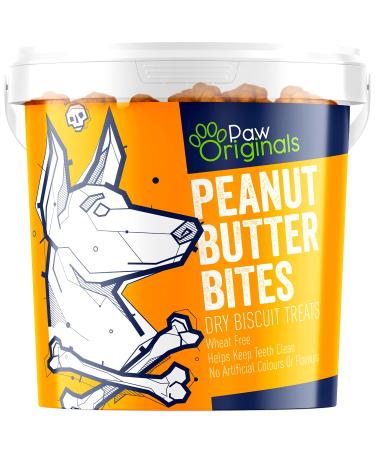 Peanut Butter Dog Treat Biscuits | Delicious Peanut Butter Bite Treats For Dogs & Puppies | Wheat Free & Packed With Vitamins & Minerals | Helps Keep Teeth Clean | Great For Reward Training Peanut Butter