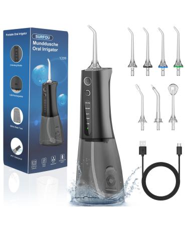 Surfou mouth shower wireless Christmas gifts ore shower 300ml 5 modes 7 nozzles oral showers travel ipx7 waterproof USB-C rechargeable bar for travel & home - Buy Online on GoSupps.com