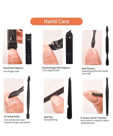Tirdkid 12Pcs Nail Clipper Manicure Set in Brown PU Leather Case - Stainless Steel Pedicure Kit for Men and Women - Buy Online on GoSupps.com