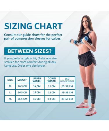 LCK UK Calf Compression Sleeves (Pair) for Men and Women Running | Shin Splints Brace and Leg Socks for Enhanced Performance and Recovery - Grey M - Buy Online on GoSupps.com