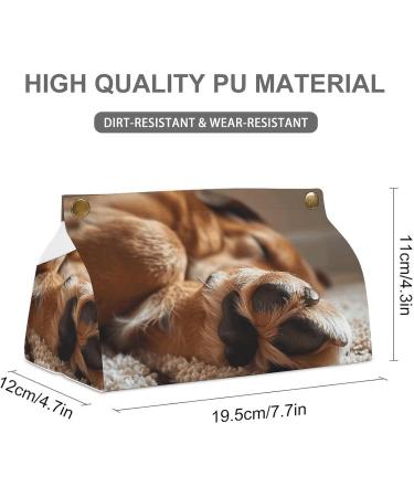 Tissue Box Cover Tissue Box Holder Brown Dog Hand Print Tissue Holder Travel Tissue Packs Facial Paper Holder Decorative Holder - Buy Online on GoSupps.com