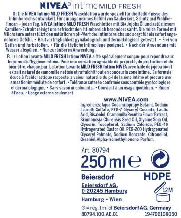 Nivea Intimo Natural Lotion (250 ml) - Gentle Intimate Hydration - Buy Online on GoSupps.com
