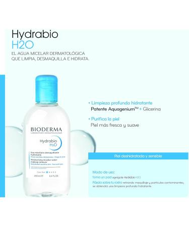 Bioderma Hydrabio H2O Cleansing Micelle Solution 250ml - Buy Online on GoSupps.com