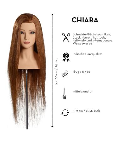 L'IMAGE Chiara Styling Head - 60 cm Real Hair & Eyelashes | International Shipping Available - Buy Online on GoSupps.com