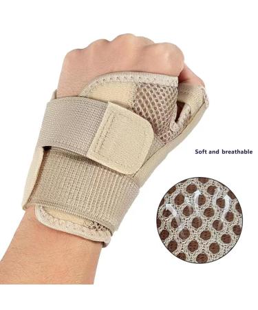 Thumb Splint with Wrist Brace - Universal Thumb Support for Men & Women Stabilizes Wrist & Hand One Size Fits Both Left & Right Beige - 1 Piece - Buy Online on GoSupps.com