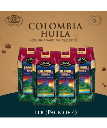 Colombia Huila Whole Bean 1lb - Pack of 4 - Buy Online on GoSupps.com