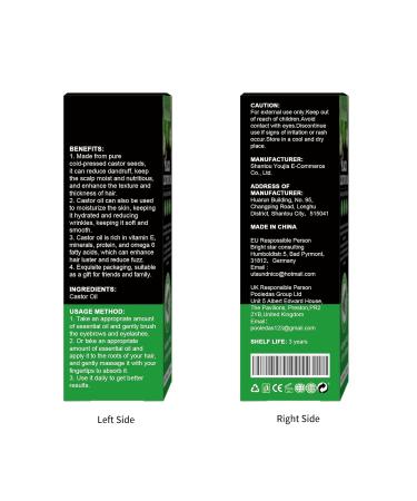 Jamaican Black Castor Oil for Hair Growth & Skin Care - Organic Cold Pressed (60ML) | Enhance Your Beauty Naturally - Buy Online on GoSupps.com