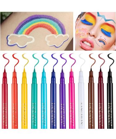 HANDAIYAN Purple Liquid Eyeliner - Long Lasting, Waterproof & Highly Pigmented | Smudge-Proof Coloured Eye Pencil - Gift for Christmas - Buy Online on GoSupps.com