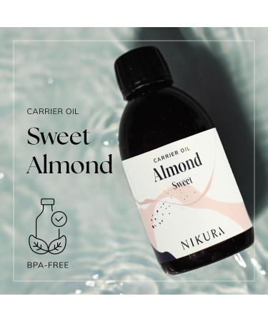 Nikura Sweet Almond Oil 500ml - Vegan & UK Made for Skin, Hair, Soap Making - Moisturizing and Nourishing - BPA Free - Buy Online on GoSupps.com