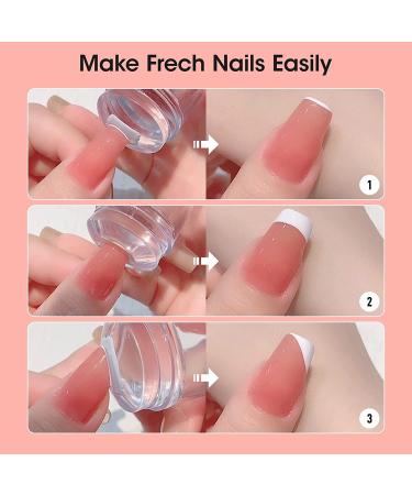 Biutee Nail Art Stamper with Scraper | Double Head Silicone Transparent Stamp for French Smile Lines - Perfect Nail Art Tools - Buy Online on GoSupps.com
