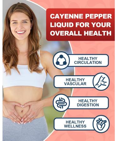 Cayenne Pepper Drops Organic Cayenne Pepper with Hawthorn Beet Root Vitamin k2 d3 Turmeric Panax Ginseng Capsaicin Supplements Support Digestion Cardiovascular Circulation Daily Wellness - Buy Online on GoSupps.com