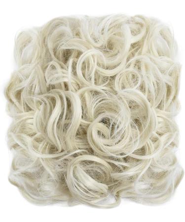 Yamel Cream Blonde Chignon Hairpiece | Curly Bun Scrunchie Extensions for Women - Buy Online on GoSupps.com