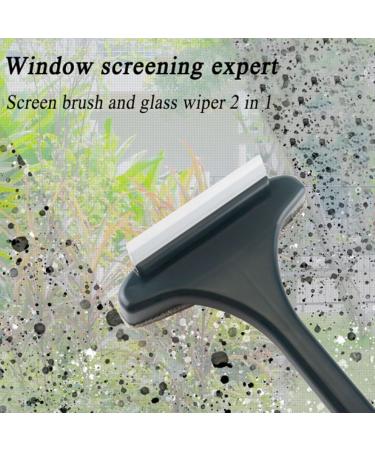 Realisticm 2 in 1 Mesh Cleaner Brush 2 in 1 Multifunctional Screen Brush Window Screen Cleaning Brush with Scraper Double Sided Wet and Dry Dual Purpose (Orange) - Buy Online on GoSupps.com