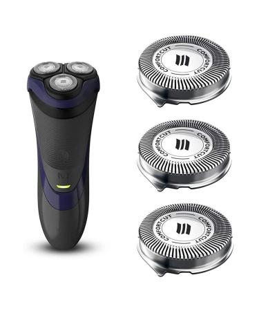 SH30 Replacement Heads for Philips Norelco Series 3000, 2000, 1000 Shavers and S738 Click and Style, ComfortCut Shaving Heads SH30/52 Made in Netherlands