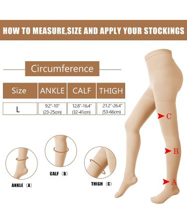 4 Pairs Compression Pantyhose 20-30mmHg for Women - Firm Support Stockings for Swelling, Varicose Veins, Edema & Pregnancy - Buy Online on GoSupps.com