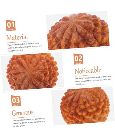 FRCOLOR 10 STK Durian-Shaped Hand Massage Balls | Wooden Acupuncture Massage Device | Yoga Body Fitness Roller - Buy Online on GoSupps.com