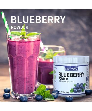 Blueberry Powder 5.3oz (150g) - Freeze Dried Berry Powder | 100% Pure, No Fillers, Non-GMO, Vegan Friendly | 5.29oz Pack - Buy Online on GoSupps.com