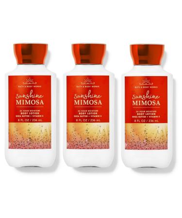 Bath & body Works SUNSHINE MIMOSA 24 Hour Moisture Body Lotion Lot of 3 - Full Size