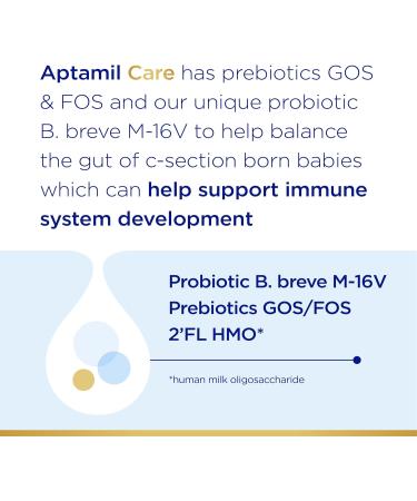 Aptamil Care Stage 1 Infant Formula - Milk Based DHA & ARA Prebiotics No Palm Oil - 28.2 oz - Ideal for C-Section Babies - International Shipping Available - Buy Online on GoSupps.com