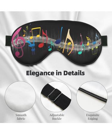 Colorful Musical Note Eye Mask | Soft Sleep Mask for Women & Men | Perfect for Travel & Relaxation - Buy Online on GoSupps.com