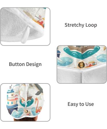 Yacht Whale Hair Towel 2 Pack | Super Absorbent Quick Dry Hair Turbans for Women & Girls - Buy Online on GoSupps.com