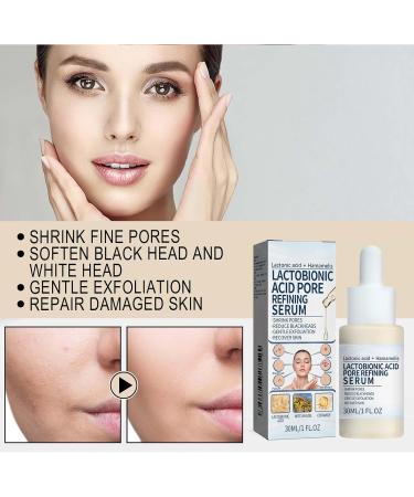 Lactobionic Acid Pore Refining Serum Reduce Fine Lines Facial Liquid Lactobionic Acid Pore Shrink Face Serum Lactobionic Acid Shrink Pore and Reduce Fine Lines - Buy Online on GoSupps.com