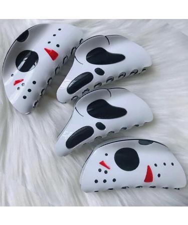 Halloween Hairpin 2PCS Funny Big Skull Ponytail Clip Hair Accessories Gothic Punk Rock Scream Hair Clip for Women Halloween Cosplay Party Favor Combination - Buy Online on GoSupps.com